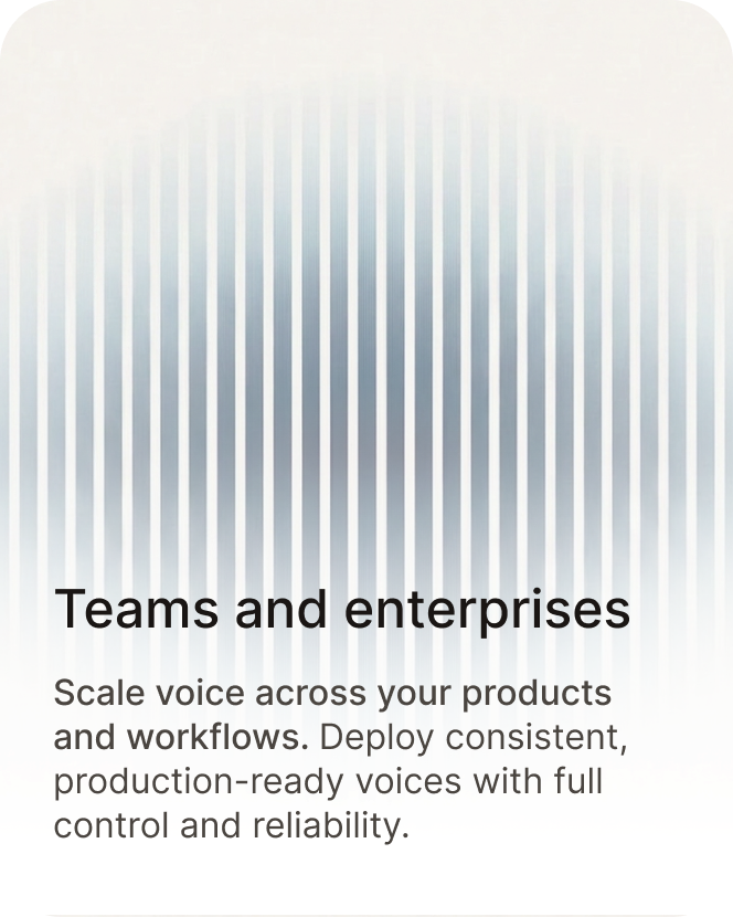 Teams and enterprises